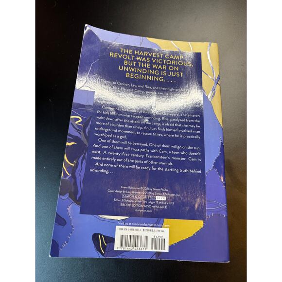 UnWholly by Neal Shusterman book 2 of the Unwind Dystology - Picture 2 of 2